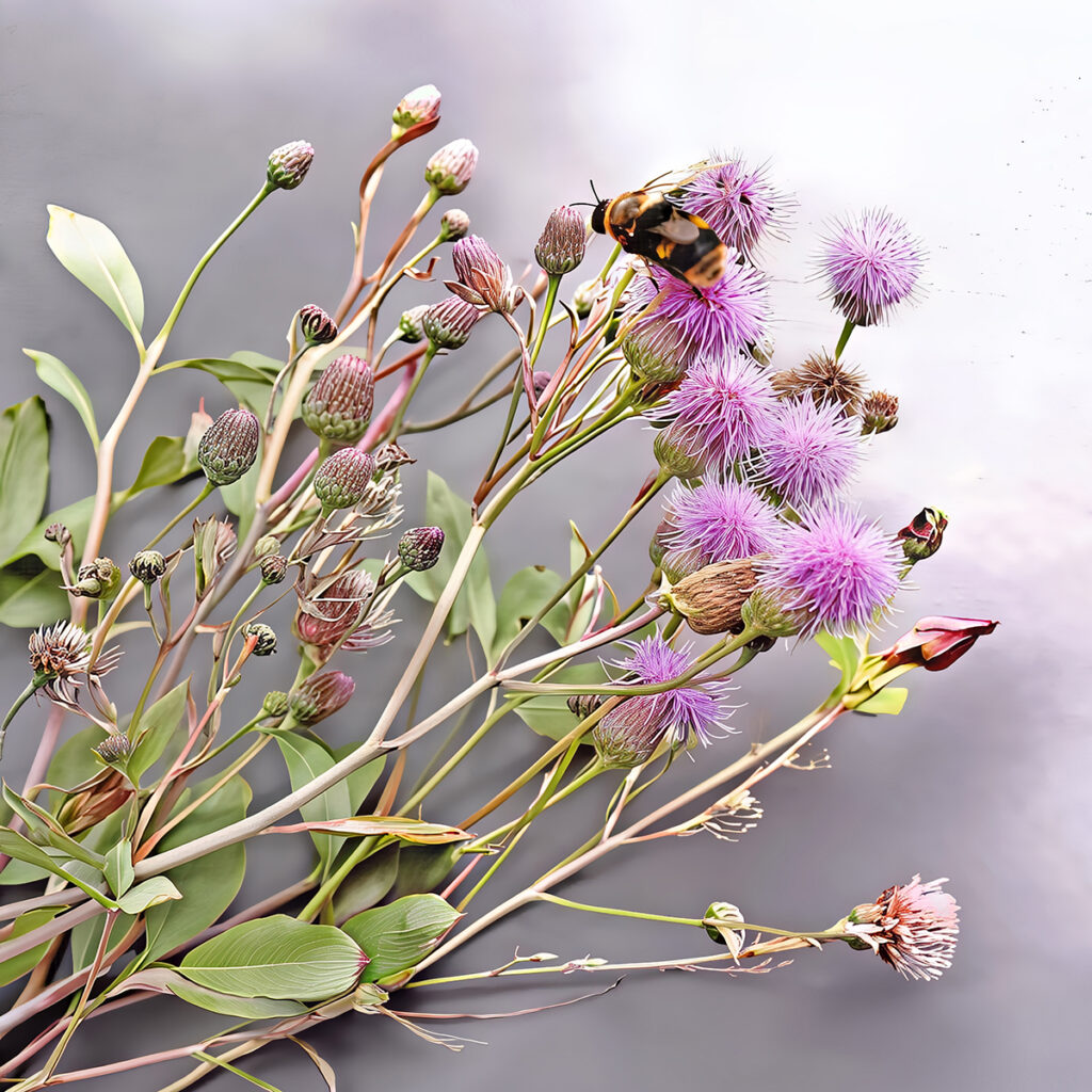 Wild Flowers a Bee Br Richard Burch — photograph by Richard Burch